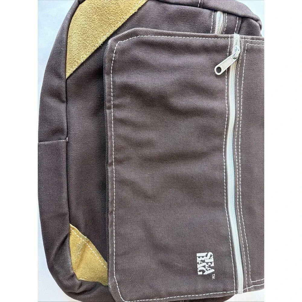 Sea Bag Canvas Messenger Laptop Bag Brown Tan Crossbody Satchel Travel Work Tote